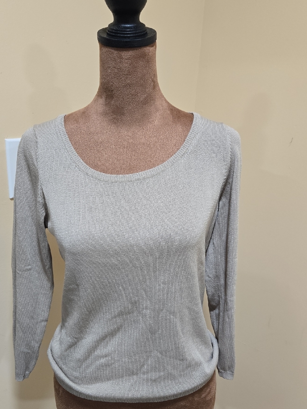Prada Light Gray Scoop Neck Sweater - Picture 2 of 4